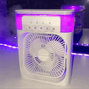 Portable Mini Ice Misting Fan - White – USB Rechargeable Handheld Cooling Fan with Water Spray for Outdoor, Travel, and Desk Use