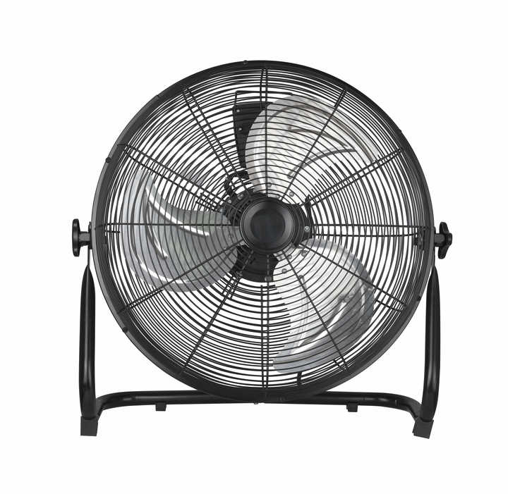 3-Speed Floor Fan with Pivoting Head – Powerful AC-Powered Home, Office, and Workshop Cooling Fan with Three-Blade Design
