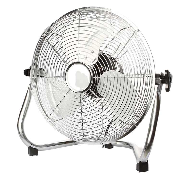 3-Speed Floor Fan with Pivoting Head – Powerful AC-Powered Home, Office, and Workshop Cooling Fan with Three-Blade Design