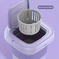 8L Compact Foldable Mini Washing Machine with Spin Dryer – Ideal for Socks, Underwear & Delicates