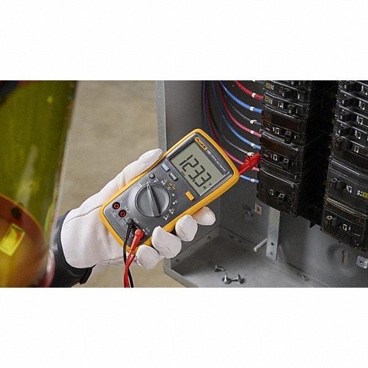 FLUKE Digital Multimeter – CAT III 600V, 1000V Max AC, Average Responding, LCD Display, 4000 Count
