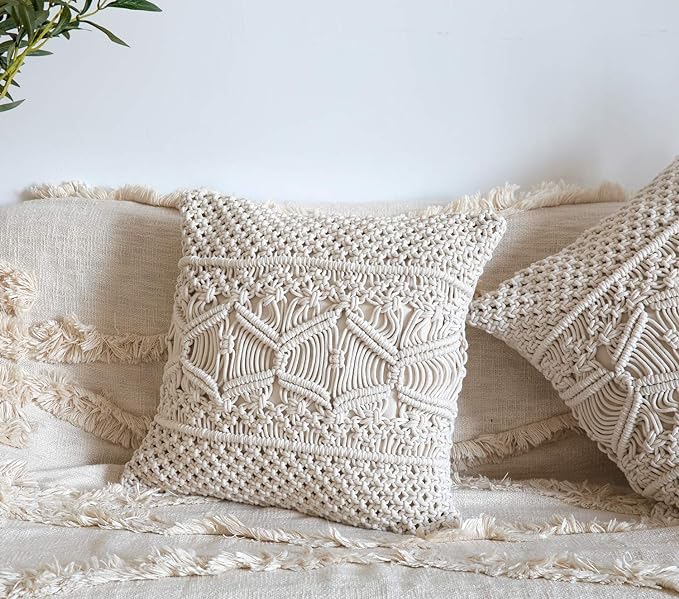 Decorative Macrame Pillow Cover Cushion Case