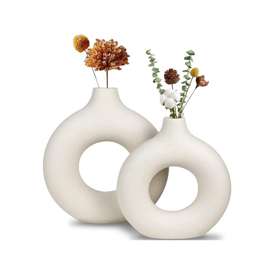 Donut Ceramic Vase Set