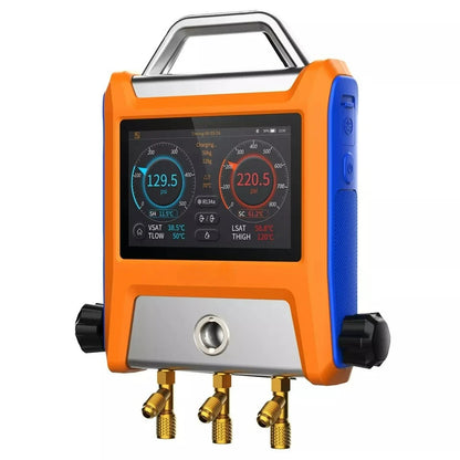 Intelligent Refrigeration Manifold Gauge Set Digital Refrigerant Hvac Pressure Gauge Two Valves