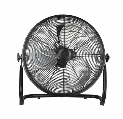3-Speed Floor Fan with Pivoting Head – Powerful AC-Powered Home, Office, and Workshop Cooling Fan with Three-Blade Design