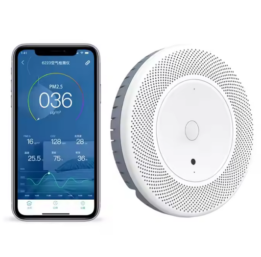 Mountable Air Quality Vape Detector Multi Gas, PM2.5, PM10, Noise Analyzer, Temperature and Humidity Detector
