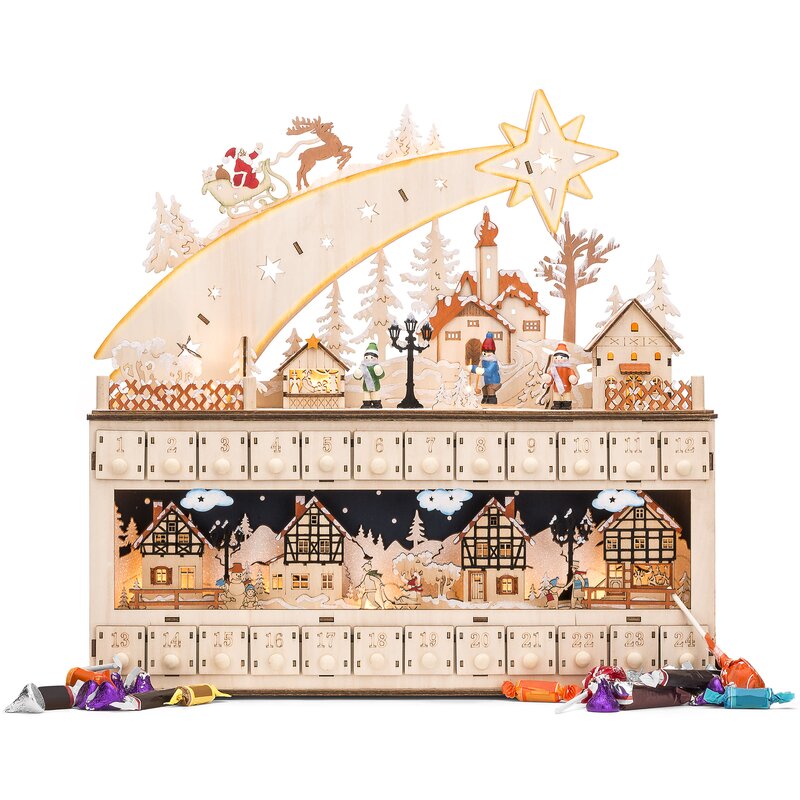 Best Wooden Christmas Shooting Star Advent Calendar