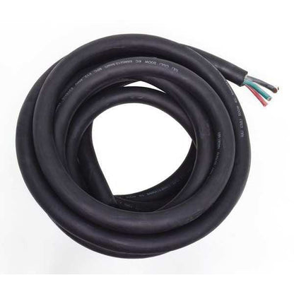 Portable Power Cord – SOOW, 6 AWG, 4-Conductor, Black Rubber, Stranded, 600V, Indoor/Outdoor, 50 ft