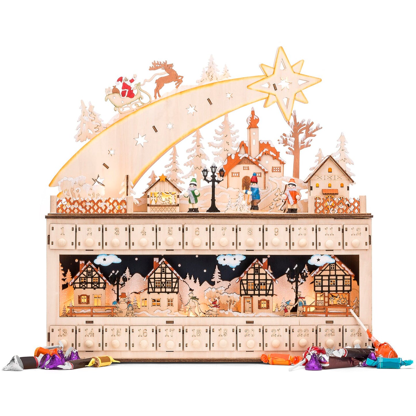 Best Wooden Christmas Shooting Star Advent Calendar