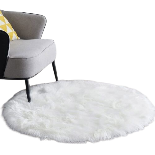 Faux Fur Round Sheepskin Fluffy Area Rug