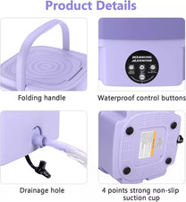 8L Compact Foldable Mini Washing Machine with Spin Dryer – Ideal for Socks, Underwear & Delicates