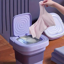 8L Compact Foldable Mini Washing Machine with Spin Dryer – Ideal for Socks, Underwear & Delicates